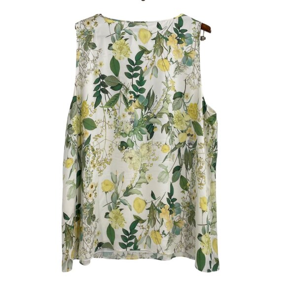 Classiques Entier Floral Silk Sleeveless Tunic Blouse Womens Plus Size 22W - Picture 3 of 7